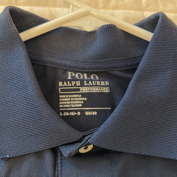 Boys polo Ralph Lauren performance polo shirt size lg. - Picture 3 of 3